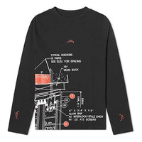 A-COLD-WALL* Long Sleeve Blueprint Tee Logo Tee ACWMTS004WHL-BK