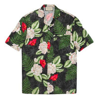 Gucci Hawaiian Style Printed Bowling Shirt For Men Black 624524-ZAEMQ-1030
