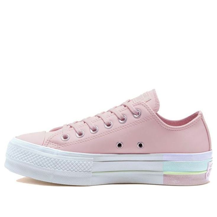 (WMNS) Converse Intergalactic Fade Chuck Taylor All Star Platform Low Top Thick Sole Pink White Sneakers 'Pink Blue' 566250C