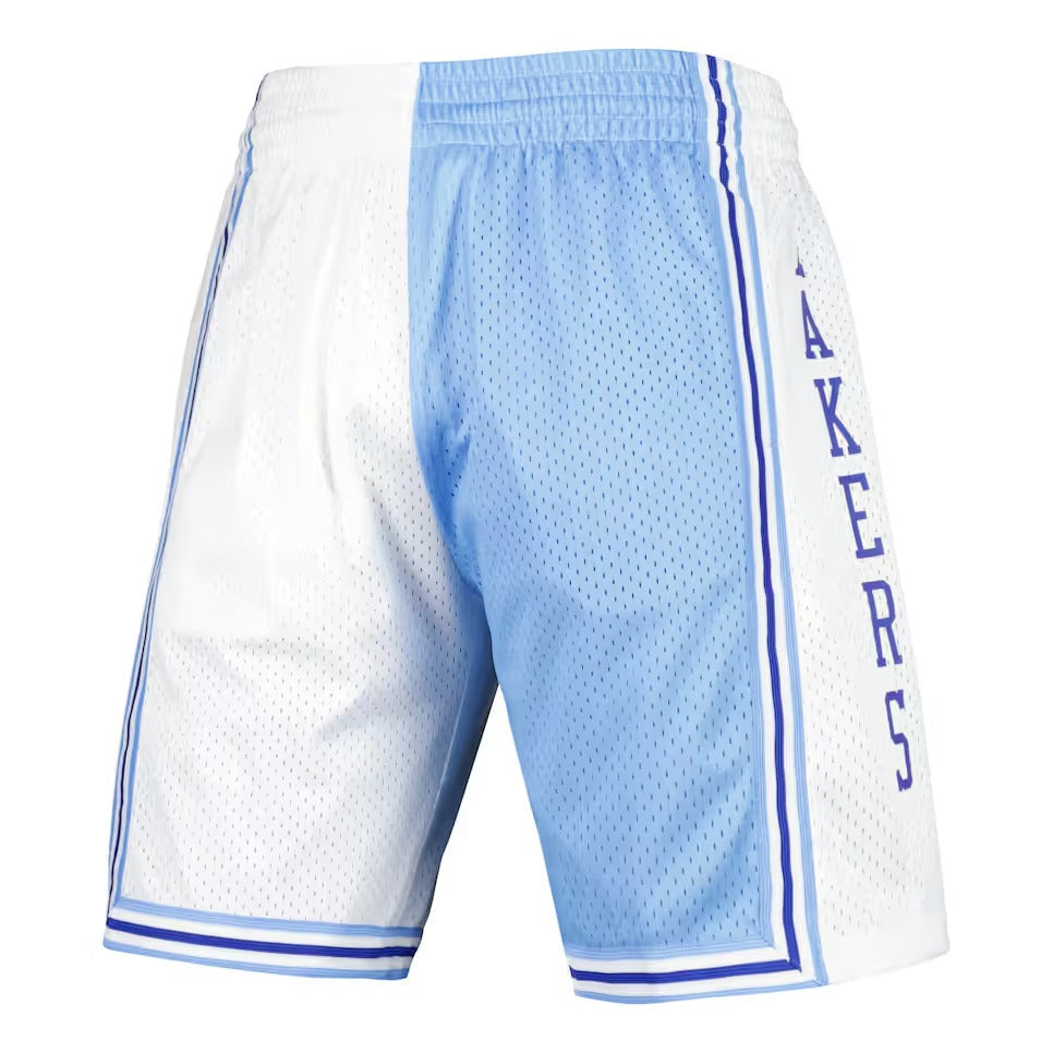 Mitchell & Ness x NBA Split Swingman Shorts 'Los Angeles Lakers 1996' SMSH4855-LAL96PPPBLWH