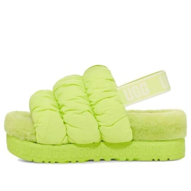 (WMNS) UGG Schrunchita 'Neon Green' 1140192-PCHR