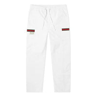 Gucci Label Cotton Canvas Trousers Casual Pants For Men White 604171-XDAX3-9061