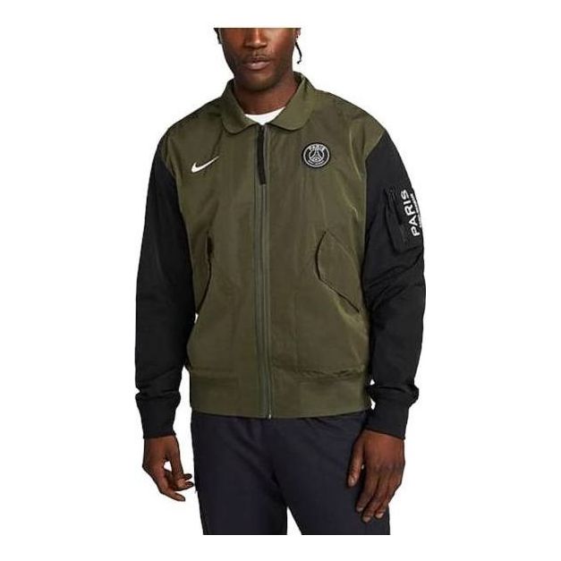 Nike Paris Saint-Germain Unlined Full-Zip Bomber Jacket 'Green' DQ8972-325