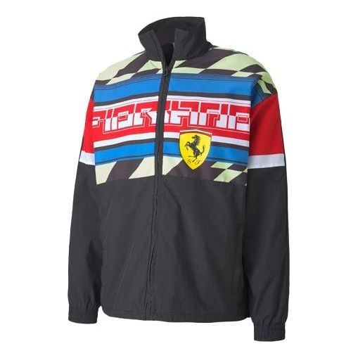 PUMA Scuderia Jacket Ferrari Woven Jacket 'Black Blue Red White' 596137-02