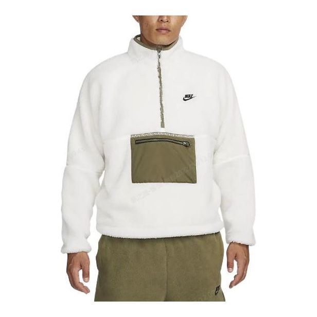 Nike Club Winter half-zip fleece jacket 'White olive' DQ4881-133