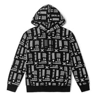 (WMNS) Vans Printed Long Sleeve Hoodie 'Black White' VN0A4UTVZFP