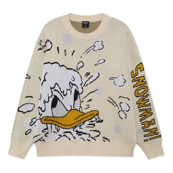 Li-Ning x Disney Graphic Crew Neck Sweater 'Beige' AMBR018-4