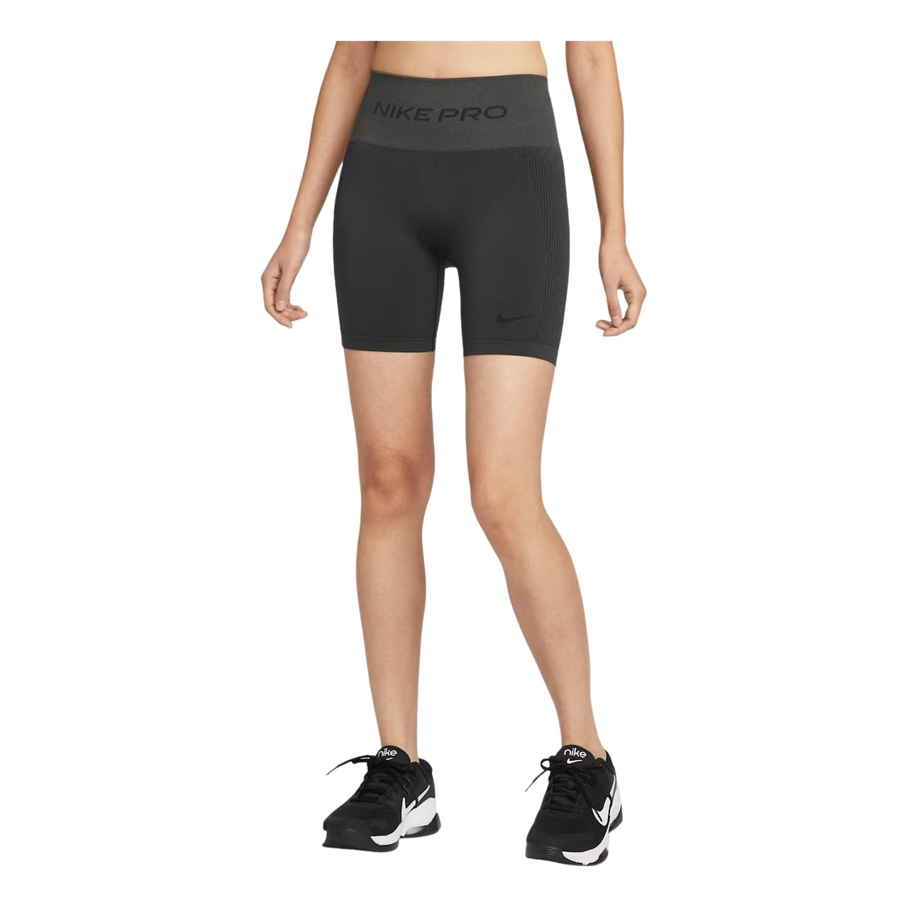 (WMNS) Nike Pro Seamless Dri-Fit High-Waisted 5" Cycling Shorts 'Dark Smoke Grey' IF1211-070