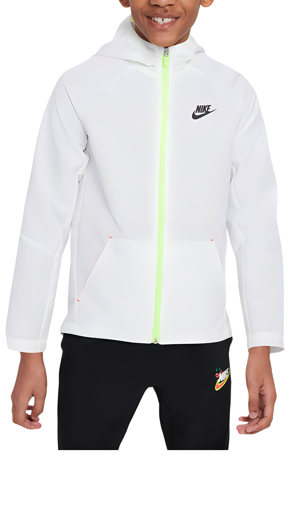 (GS) Nike Dri-FIT Logo Woven Jacket 'White' HF6419-100