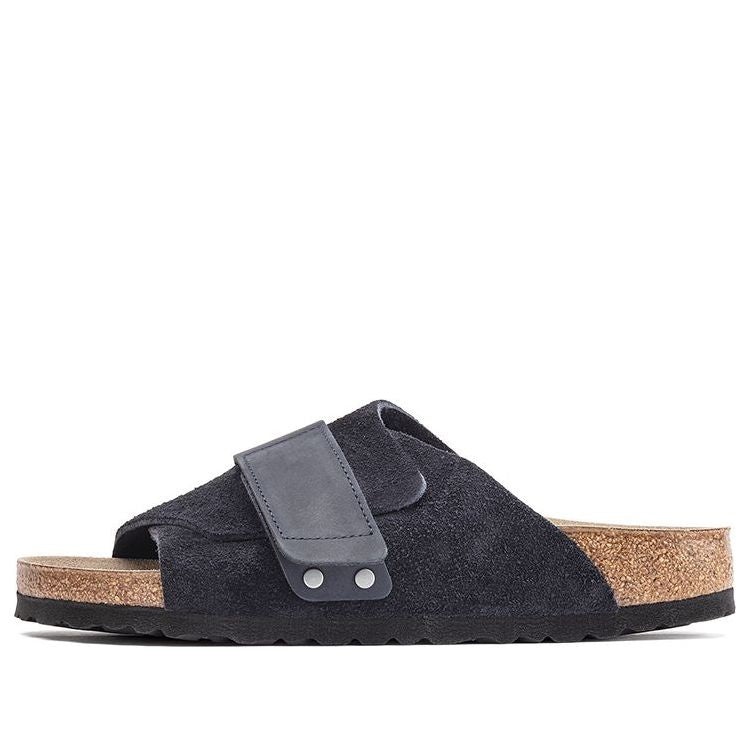 Birkenstock Kyoto Nubuck Suede Sandals 'Midnight Navy' 1020751