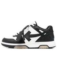 حذاء رياضي منخفض الارتفاع من Off-White Out Of Office "أبيض وأسود" OMIA189C99LEA0011004