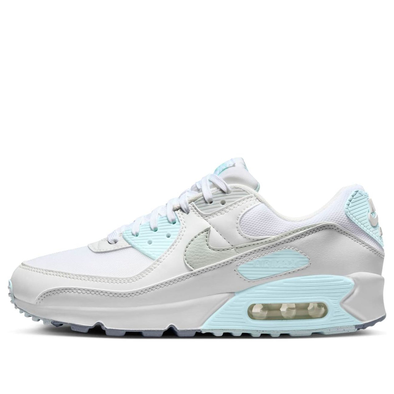 (WMNS) Nike Air Max 90 'White Glacier Blue' DH8010-104