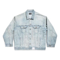 Balenciaga Denim Size Sticker Jacket 'Blue' 767947TDW144016