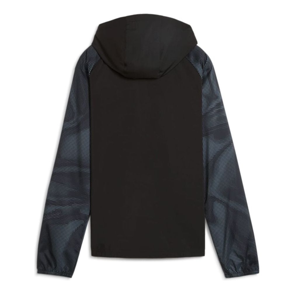 (WMNS) PUMA RUN FAVORITE AOP Woven Jacket 'Black Grey White' 524035-51