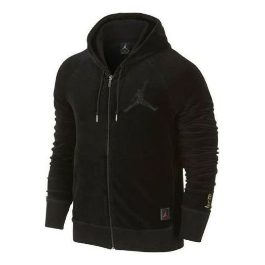 Air Jordan Solid Color Sports hoodie Suit Black 826734-010