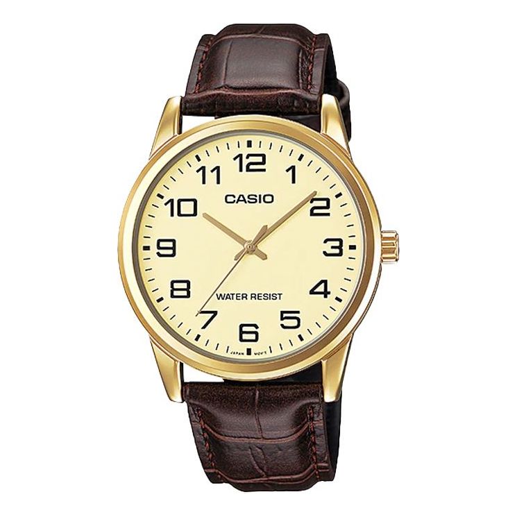CASIO Sports Quartz Waterproof Mens Gold Analog MTP-V001GL-9B