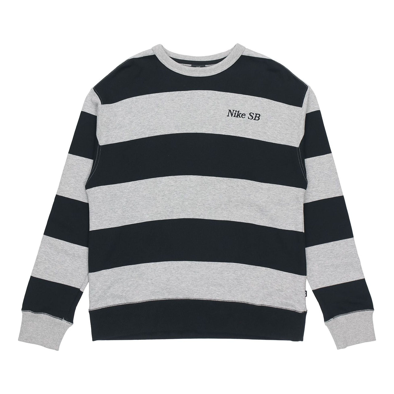 Nike MENS SB Skateboard Striped Skate Sports Crew-neck Grey Gray CV4310-063