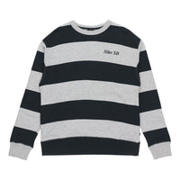 Nike MENS SB Skateboard Striped Skate Sports Crew-neck Grey Gray CV4310-063