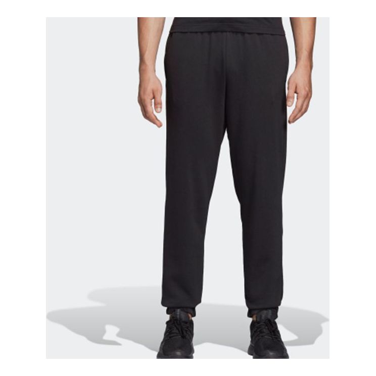 adidas neo Essentials Linear Tapered Logo Knit Long Pants Black DQ3081