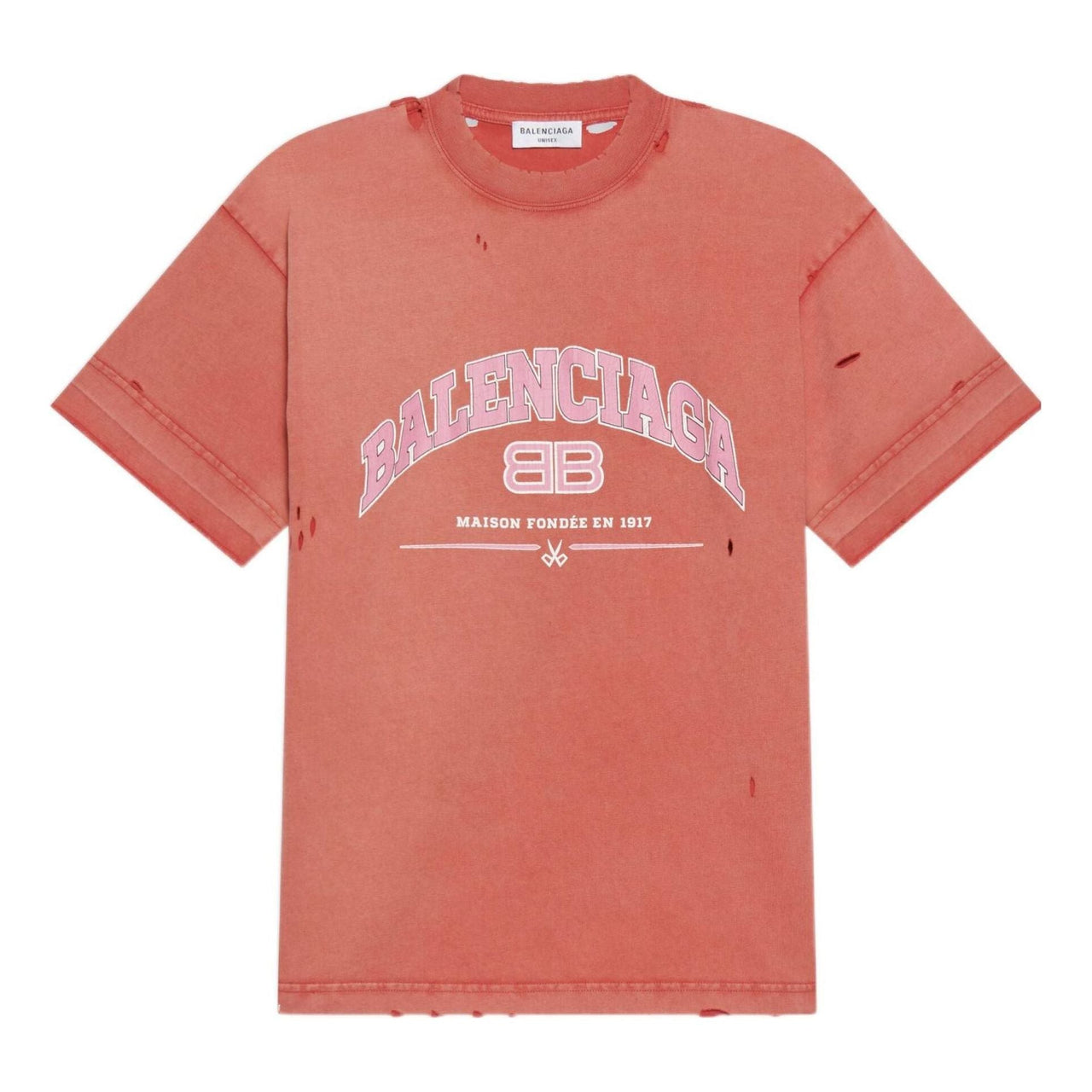 Balenciaga Maison Balenciaga T-Shirt Medium Fit 'Pink' 612966TLVJ16441