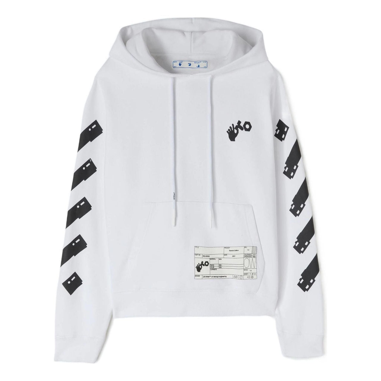 Men's Off-White x Teenage Engineering Crossover Pullover White OMBB034T22FLE0010110