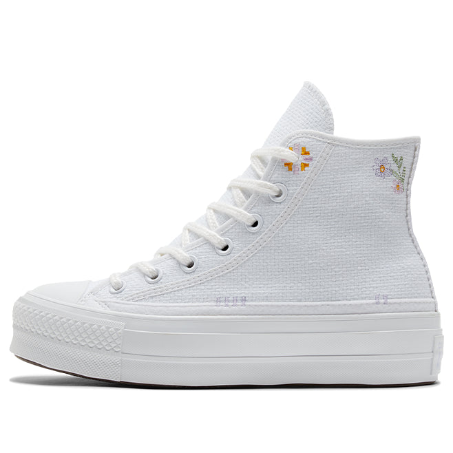 (WMNS) Converse Chuck Taylor All Star Lift Platform High 'Autumn Embroidery White' A05068C