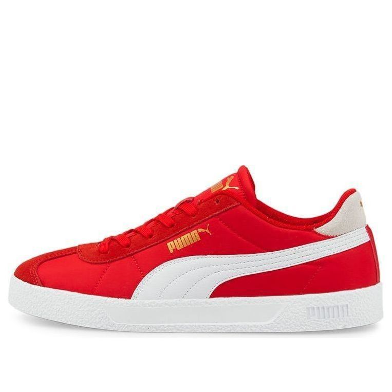 PUMA Club Nylon Casual Skateboarding Shoes Unisex Red White 384822-02