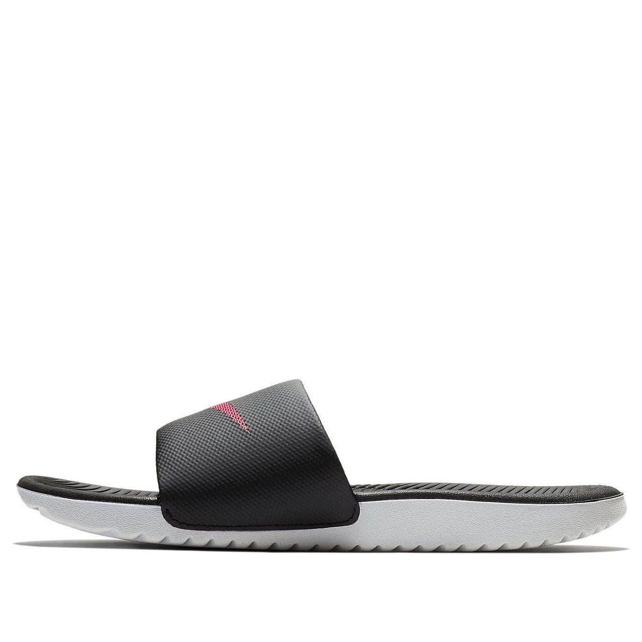 (WMNS) Nike Kawa Black White Pink Slippers 834588-060