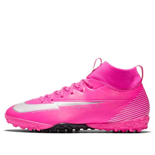 Nike JR SUPERFLY 7 ACADEMY KM TF Big Kids' Artificial-Turf Soccer Shoe 'Pinkred White Black' DB5616-611