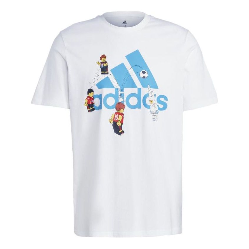 adidas x LEGO Soccer Badge of Sport Graphic T-shirt 'White' HT5180
