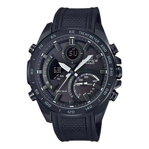Men's CASIO EDIFICE Series durable Watch Business Mens Black Analog ECB-900PB-1A
