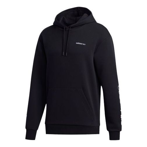 Men's adidas neo Art Hdy Limited Contrasting Colors Printing Pullover Black GF7104