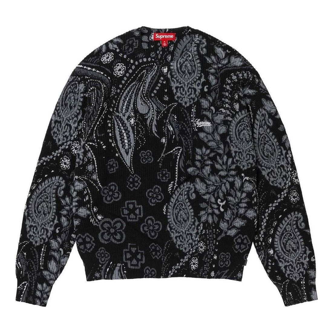 Supreme Printed Paisley Sweater 'Black White' SUP-SS24-237