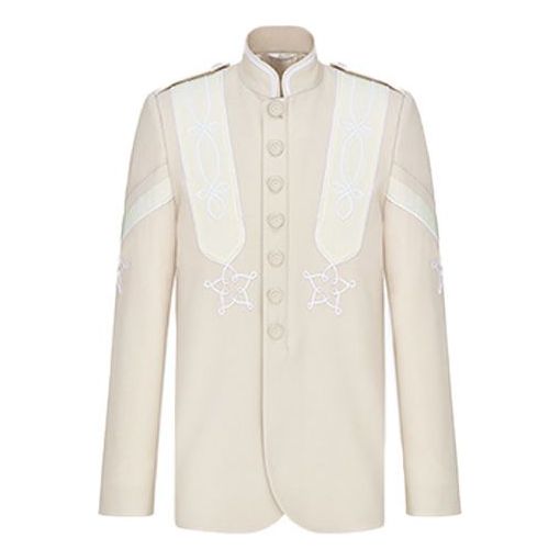 Men's DIOR FW21 Retro Wool Jacket Beige 143C221B5180-C020