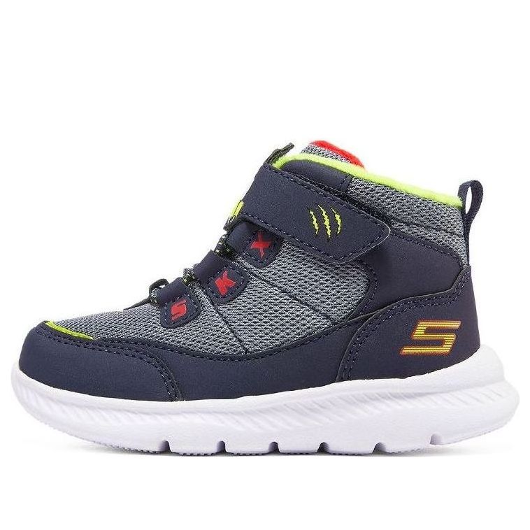 (GS) Skechers Microspec Zovox Blended Velcro Shoes 'Navy Grey' 407307N-NVLM
