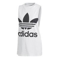 (WMNS) adidas originals Trefoil Tank Top White Black CE5580