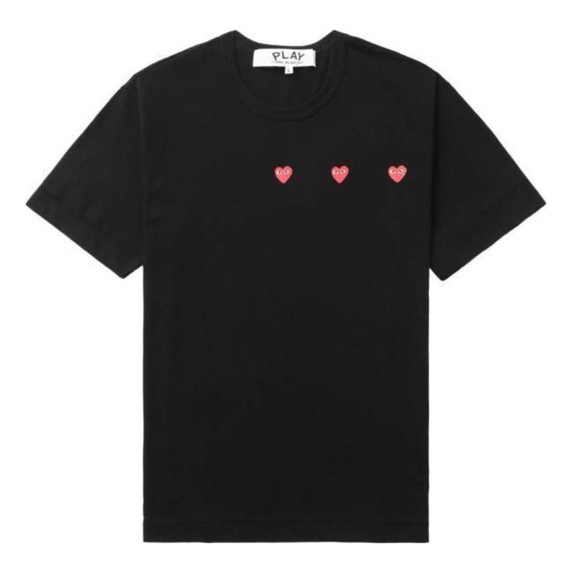 COMME des GARCONS PLAY SS25 Multi Red Heart T-Shirt 'Black' AX-T337-051-1