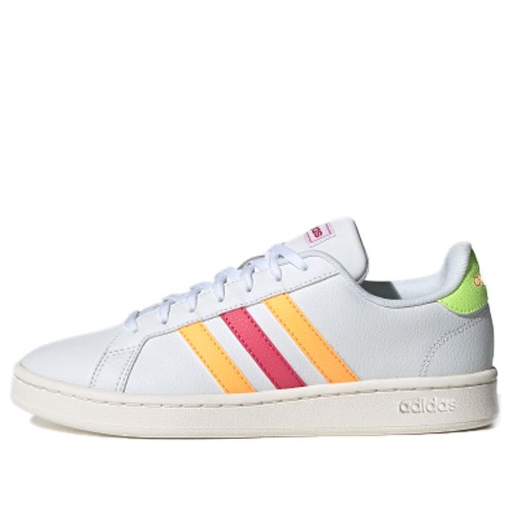 (WMNS) adidas neo Grand Court 'White Pink Orange' EG8146