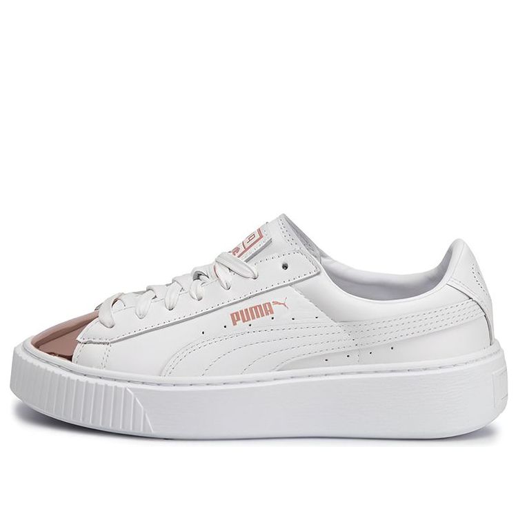 (WMNS) PUMA Basket Platform Metallic 'White Rose Gold' 366169-03
