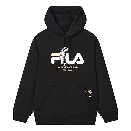 FILA Logo Hoodie 'Black White' F11U319205F-BK