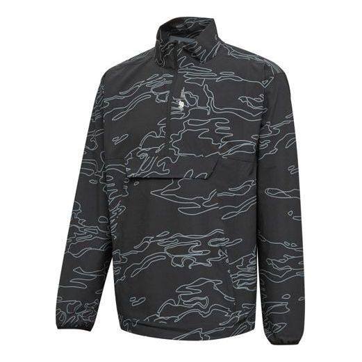 New Balance Men's New Balance Printing Casual Stand Collar Long Sleeves Jacket Black Printing MT11179-BPT