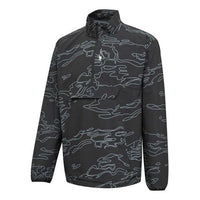 New Balance Men's New Balance Printing Casual Stand Collar Long Sleeves Jacket Black Printing MT11179-BPT