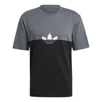 adidas Logo Adicolor Slices Trefoil Boxy Tee Men's Blue/black GN3504