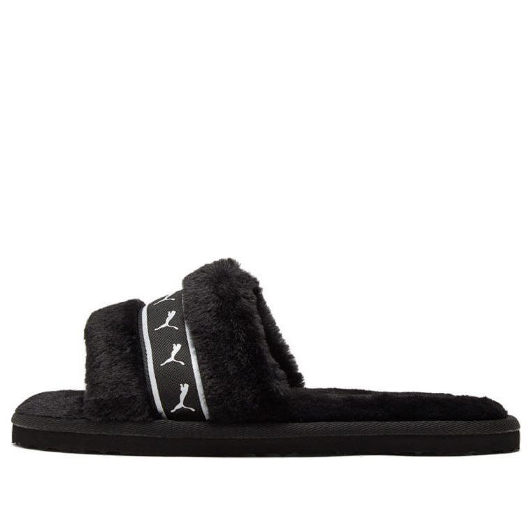 (WMNS) PUMA Fluff Remix Slide 'Black White' 385240-01