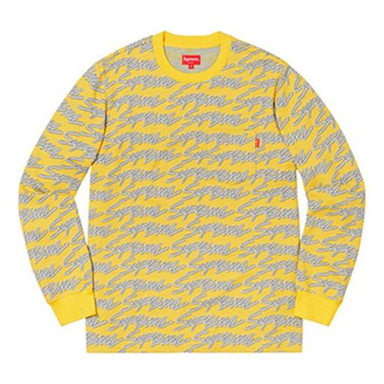 Supreme SS19 Signature Script Logo LS Pocket Tee SUP-SS19-925