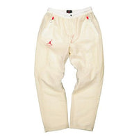 Air Jordan x Off-White Logo Printing Sports Long Pants 'Cream White' DB4250-233