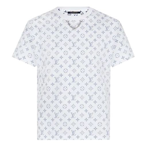 LOUIS VUITTON SS22 Collar Chain Logo Short Sleeve Unisex White 1A8QDG