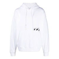 Men's Off-White FW22 Logo Printing Long Sleeves Pullover Loose Fit White OMBB085C99FLE0050110