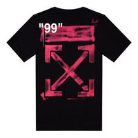 Off-White SS19 Graffiti Pink Arrows Short Sleeve OMAA027R191850151028