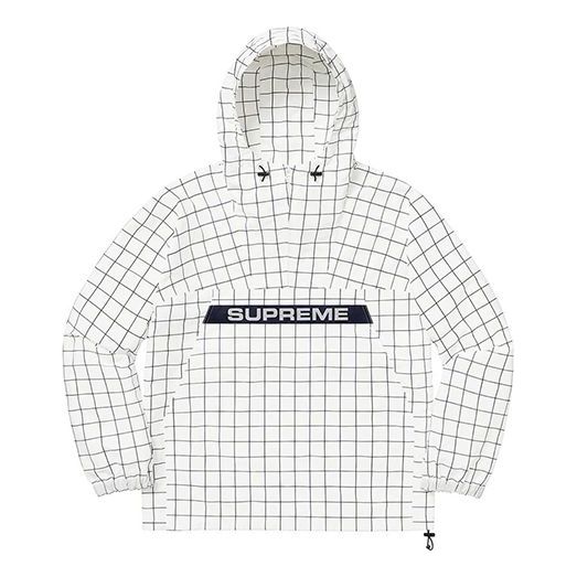 Supreme FW19 Week 2 Heavy Nylon Anorak Plaid Interchange Jacket Unisex White SUP-FW19-263